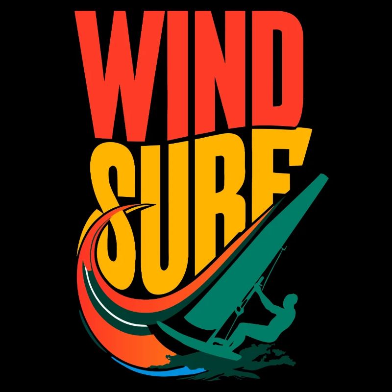 Lebendiges Pop-Art-Windsurf-Design