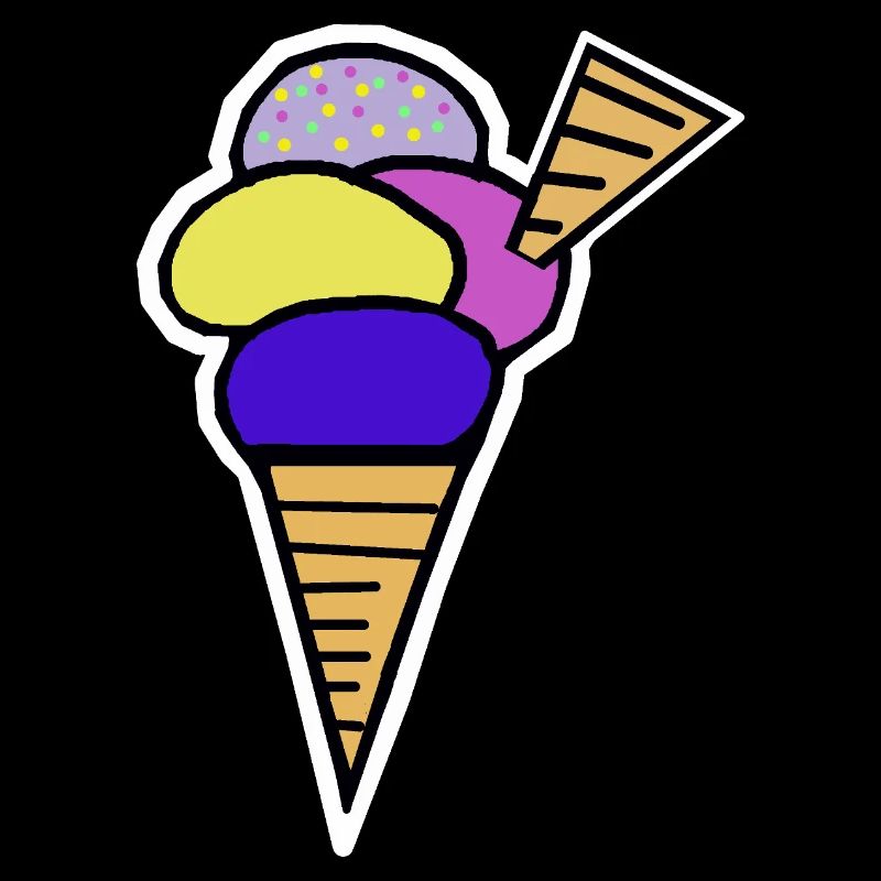 Cornet de glace Glace Glace Kids Rétro