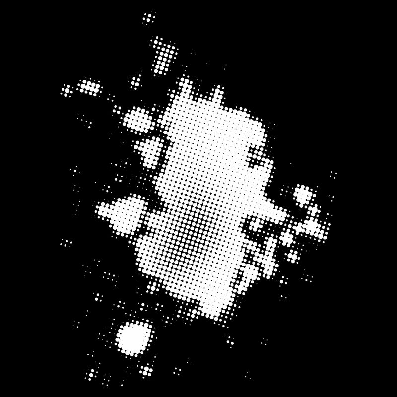 Flash, Dots Background Asymmetrical | rasterized