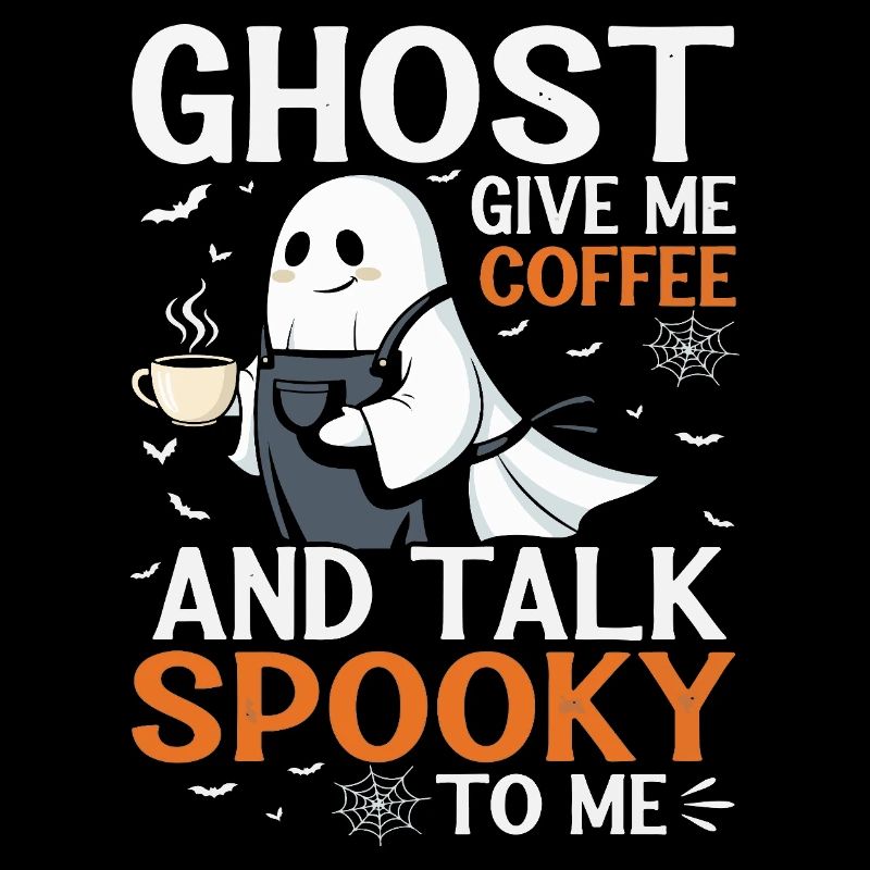 Spooky Ghost Coffee Talk T-Shirt