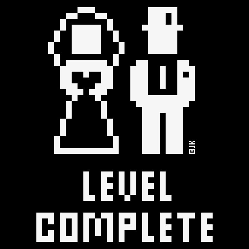 Level Complete (Wedding / Bachelor Party / Pixel / Bold / W)