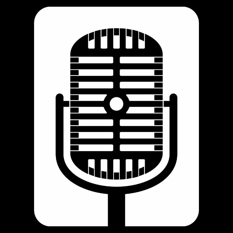 Retro Microphone Emblem