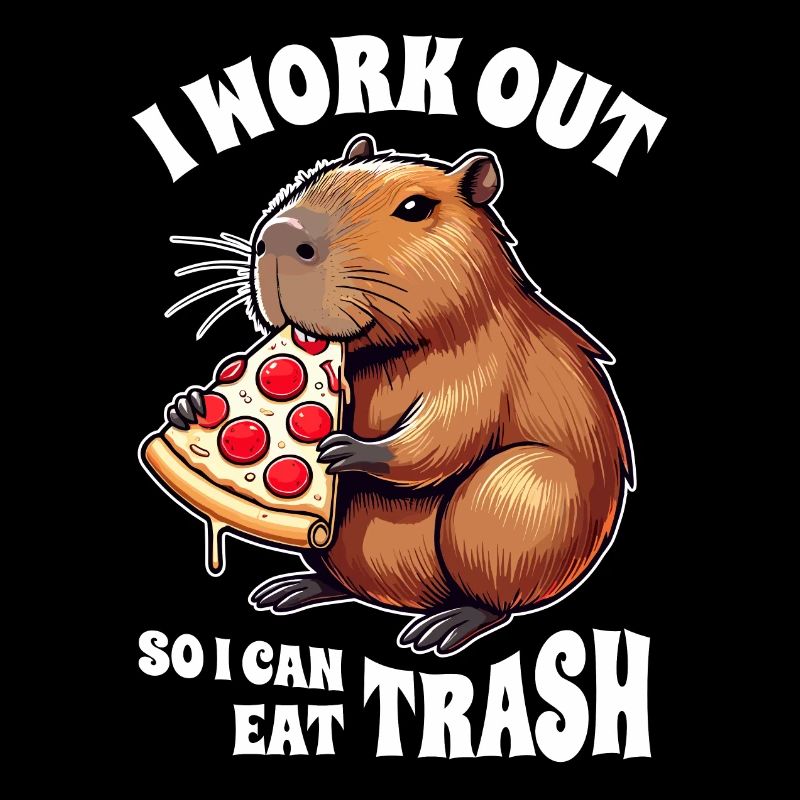 I train so I can eat garbage, capybara