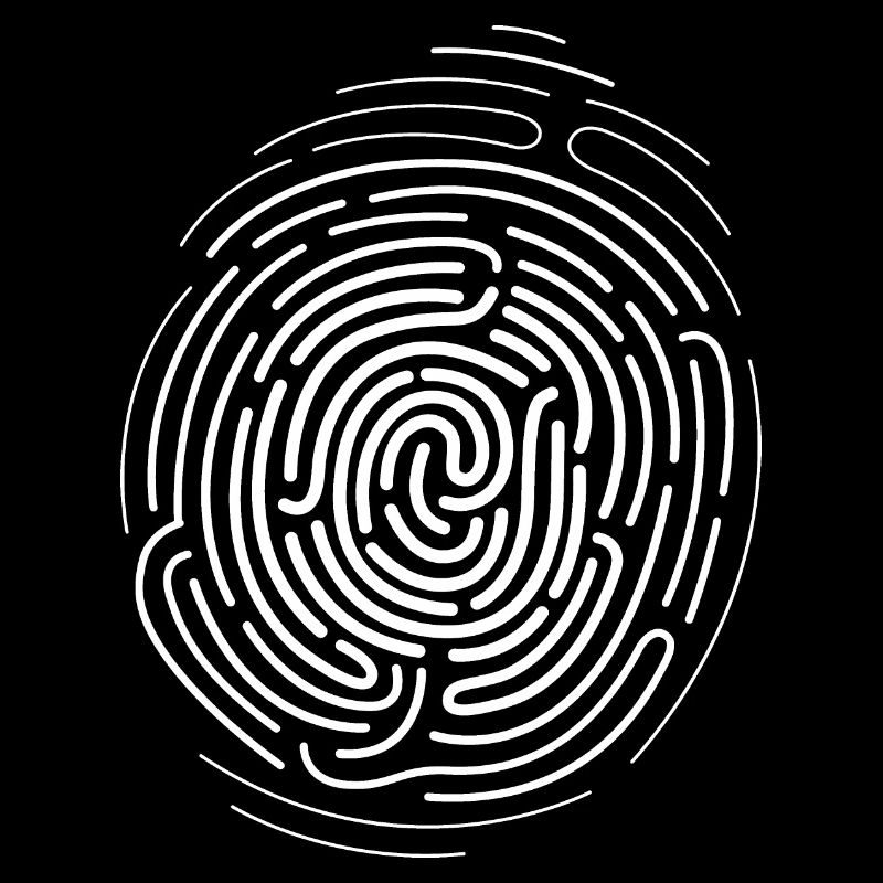 Empreinte digitale ADN pouce icône logo image