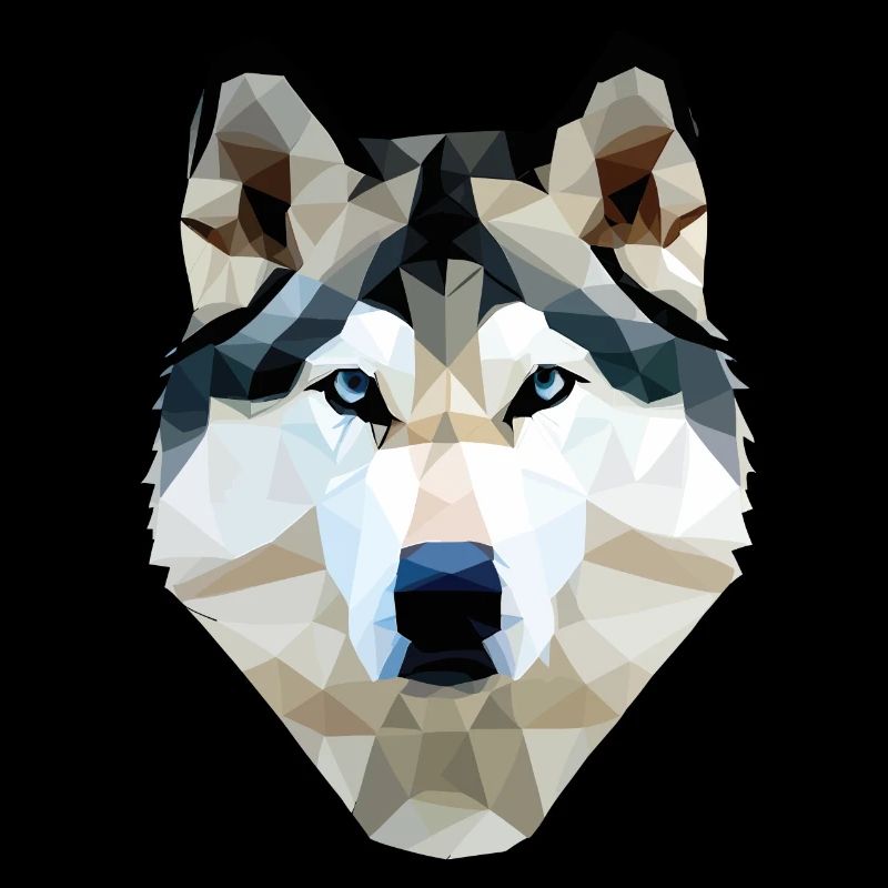 Polygone de chien husky