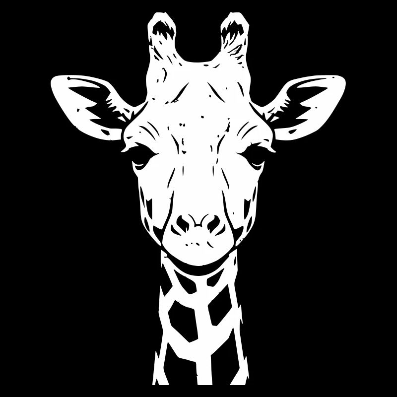 Cute Giraffe Head Portrait Vector