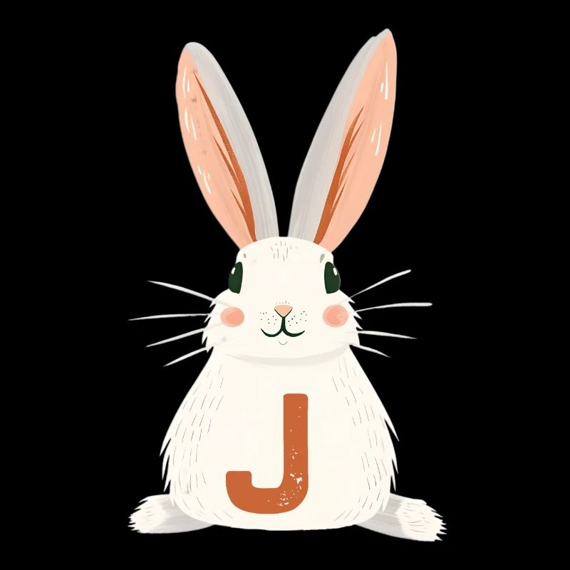 J -Letter - Bunny - Customizable
