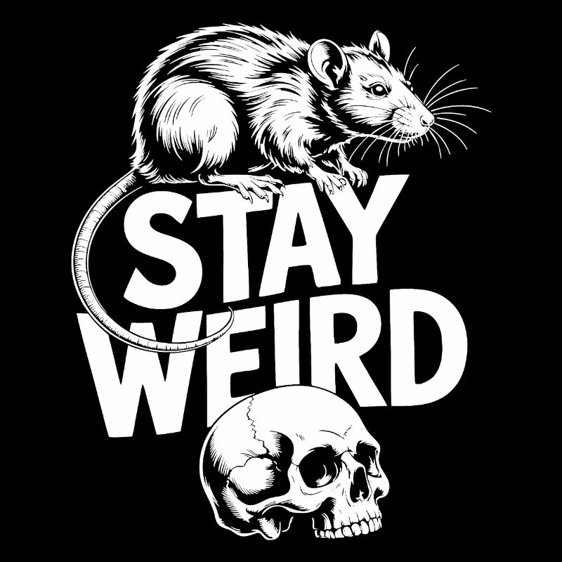 Bleib eigenwillig Ratte und Schädel