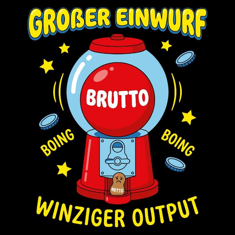 Großer Einwurf Winziger Output