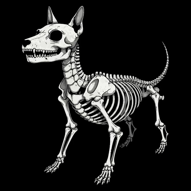 Impression de l’anatomie du chien squelettique