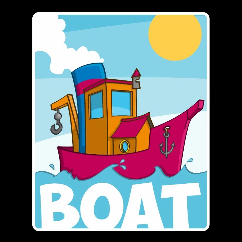 Buntes Bild eines lustigen Schleppers