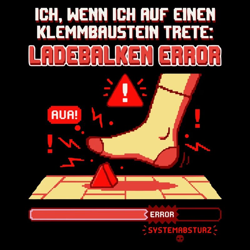 Klemmbaustein Schmerz Systemabsturz Pixel Design