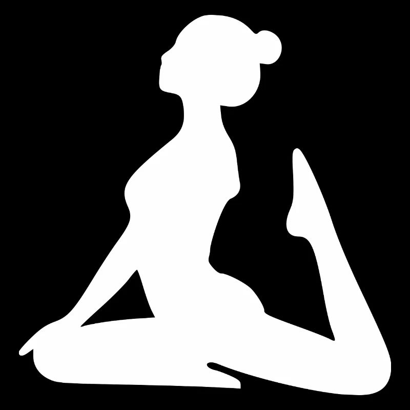 Formes de yoga Silhouettes blanches