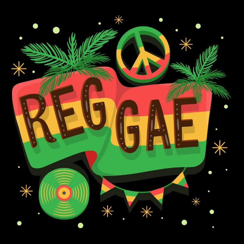 Ambiance arc-en-ciel du drapeau reggae