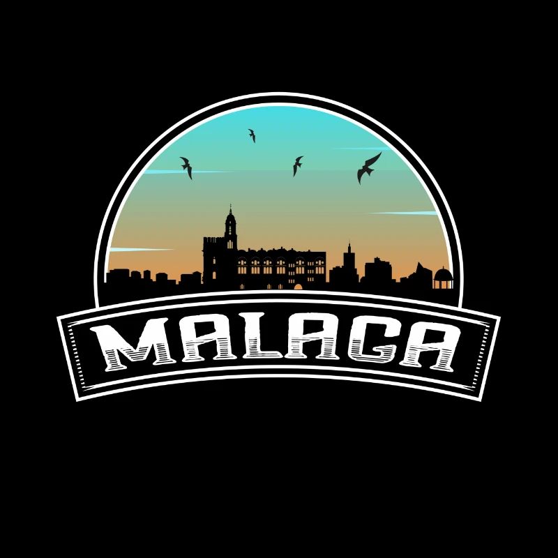 Malaga Spanien Skyline Spanisches Souvenir