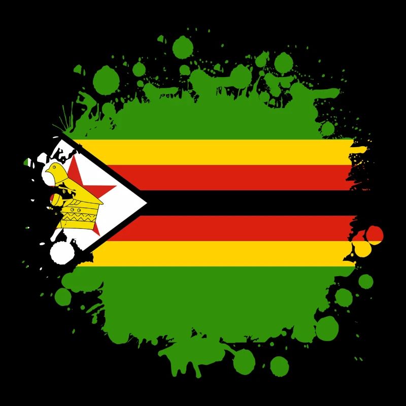 Zimbabwe flags blob