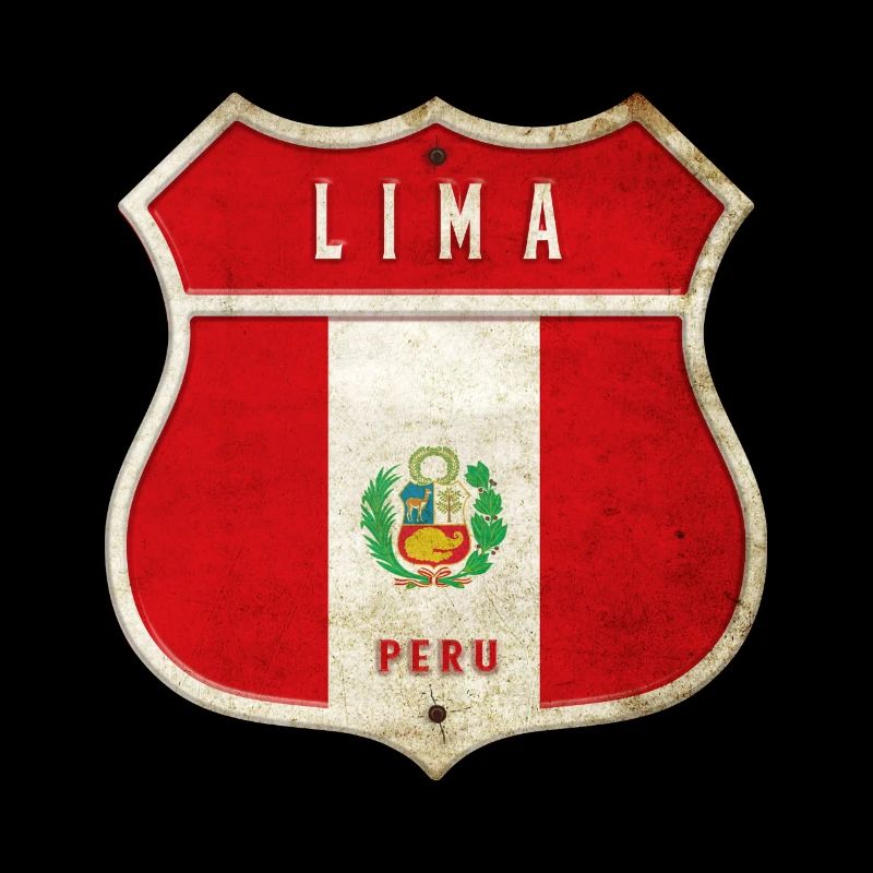Lima Peru Wappen Flaggen Design