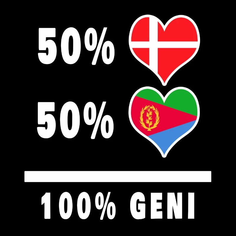 Drapeau 100% génie de l’Erythrée et du Danemark