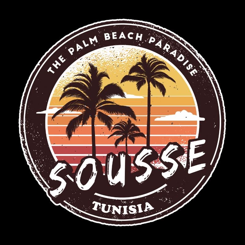 Sousse Palmen Vintage Design