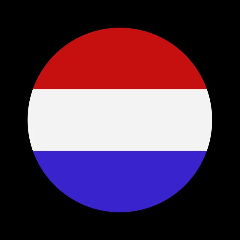 Drapeau rond des Pays-Bas