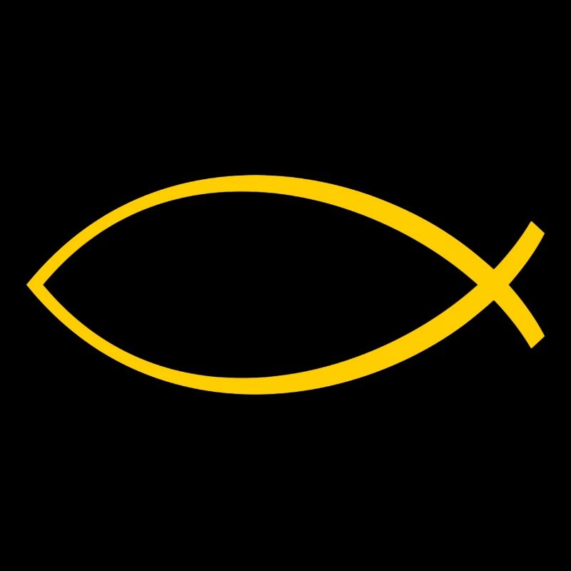 Ichtus fish yellow