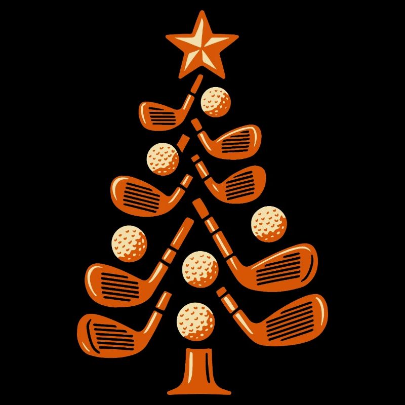 Conception d’arbre de Noël de club de golf festif