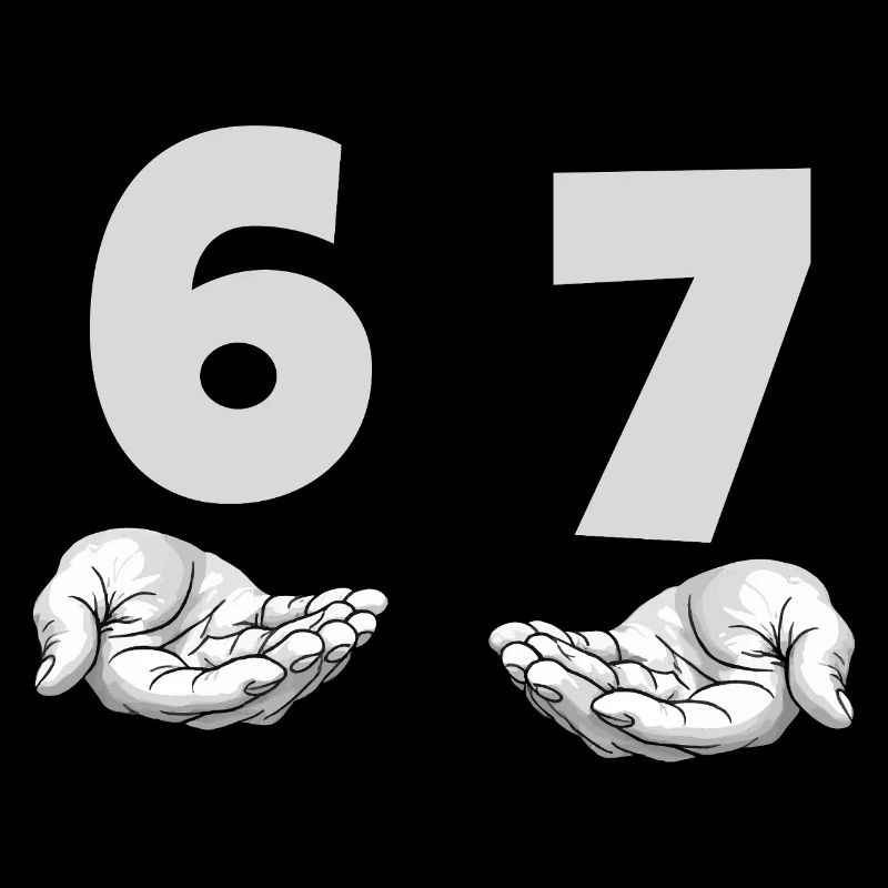Funny 67 Meme Hands Gen Alpha Humor