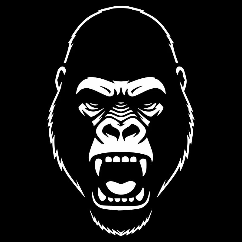 Gorilla Stencil: Elegant Grunge Statement