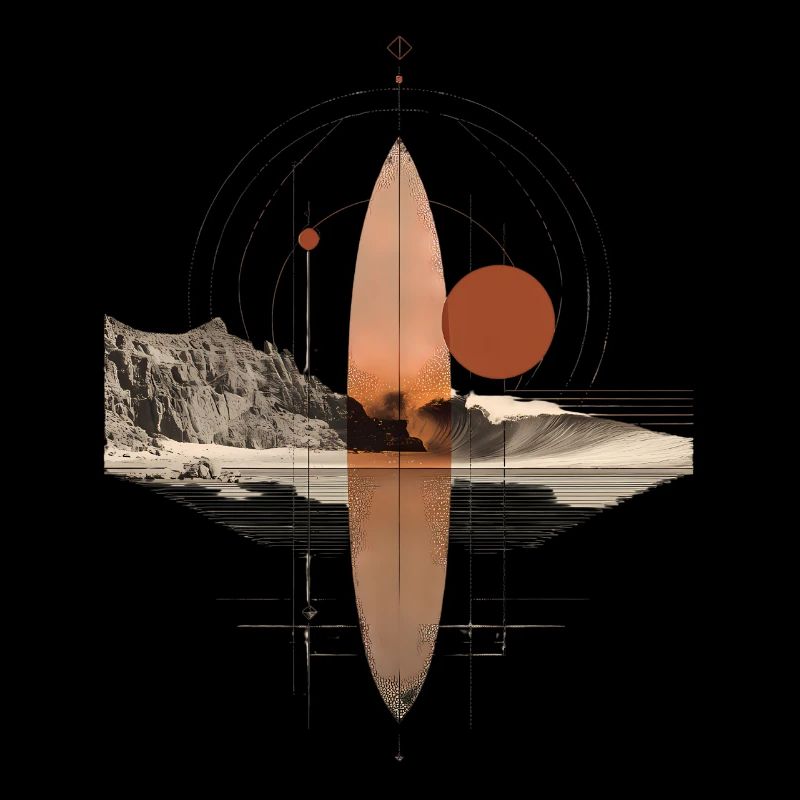 Kupferne Wellen Orbit - Geometrisches Surfbrett