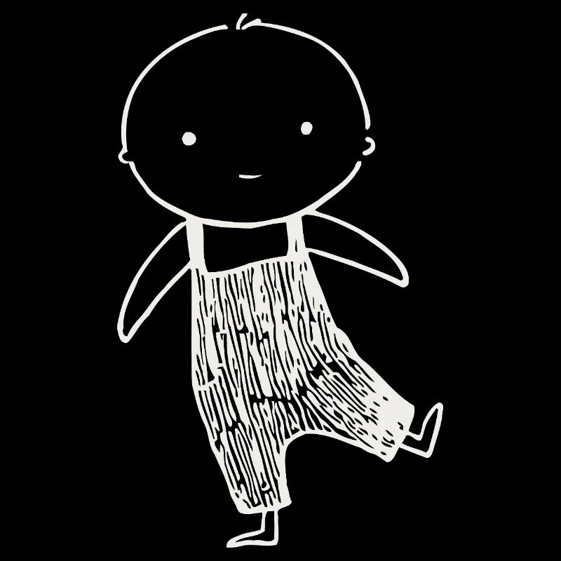 Tiny Doodle in Overalls