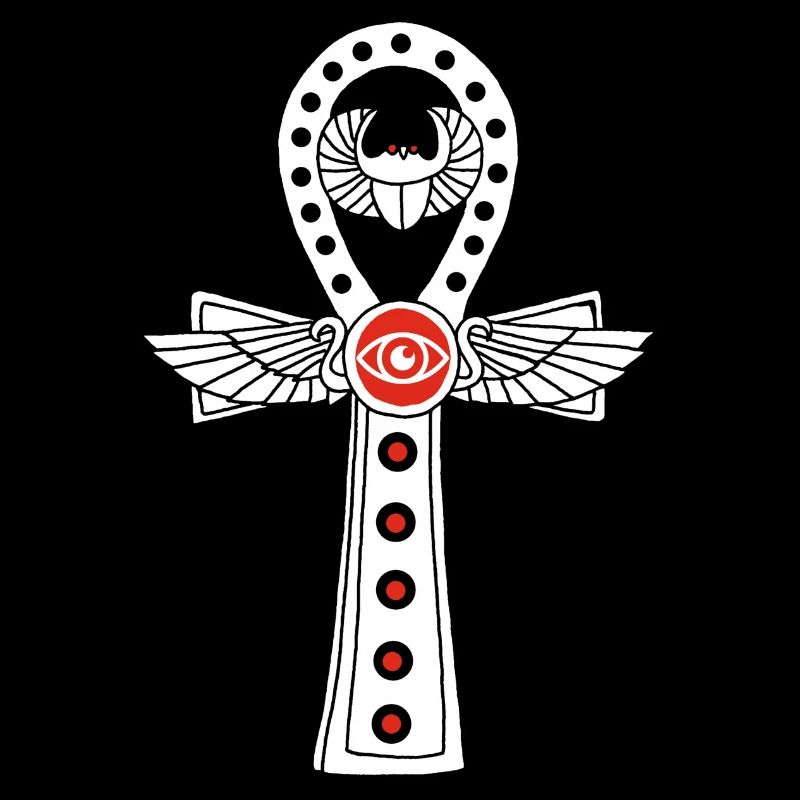 Croix de vie égyptienne (blanc)