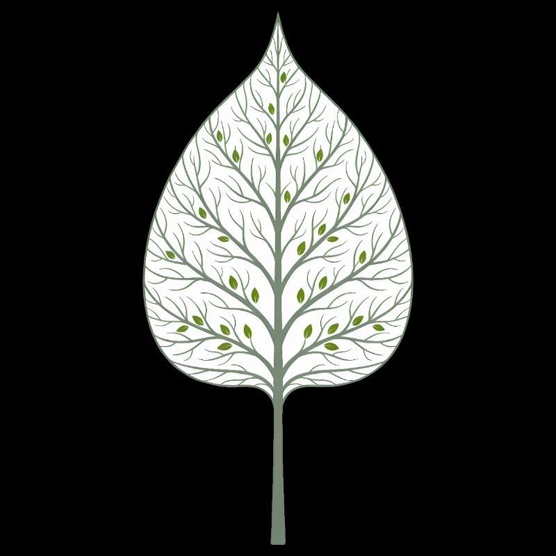 Arbre caché dans la feuille