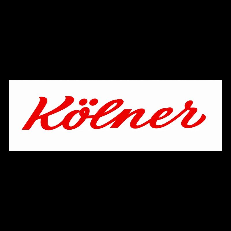 Kölner Roter Script-Logo Print