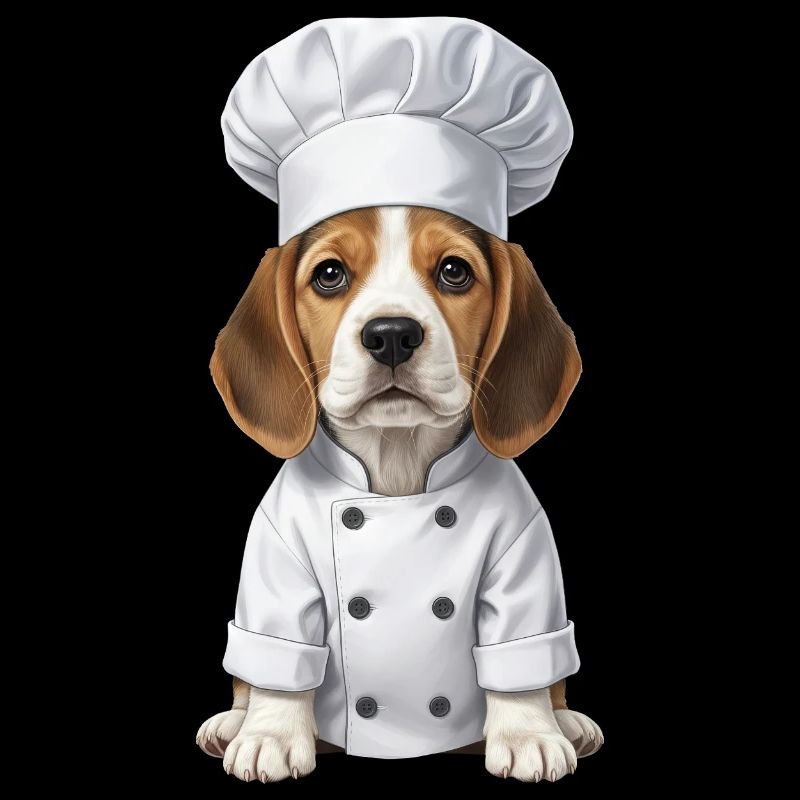 Chef Beagle drôle Chef de dessins animés