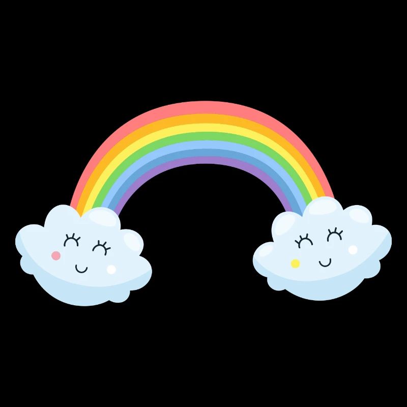 Verspielte Regenbogenwolken