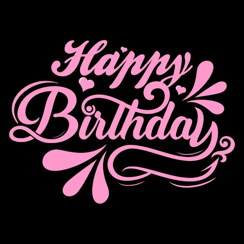 Birthday Bliss in Pink Script