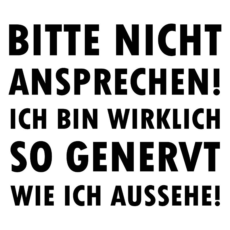 Bitte nicht ansprechen ich bin genervt Spruch