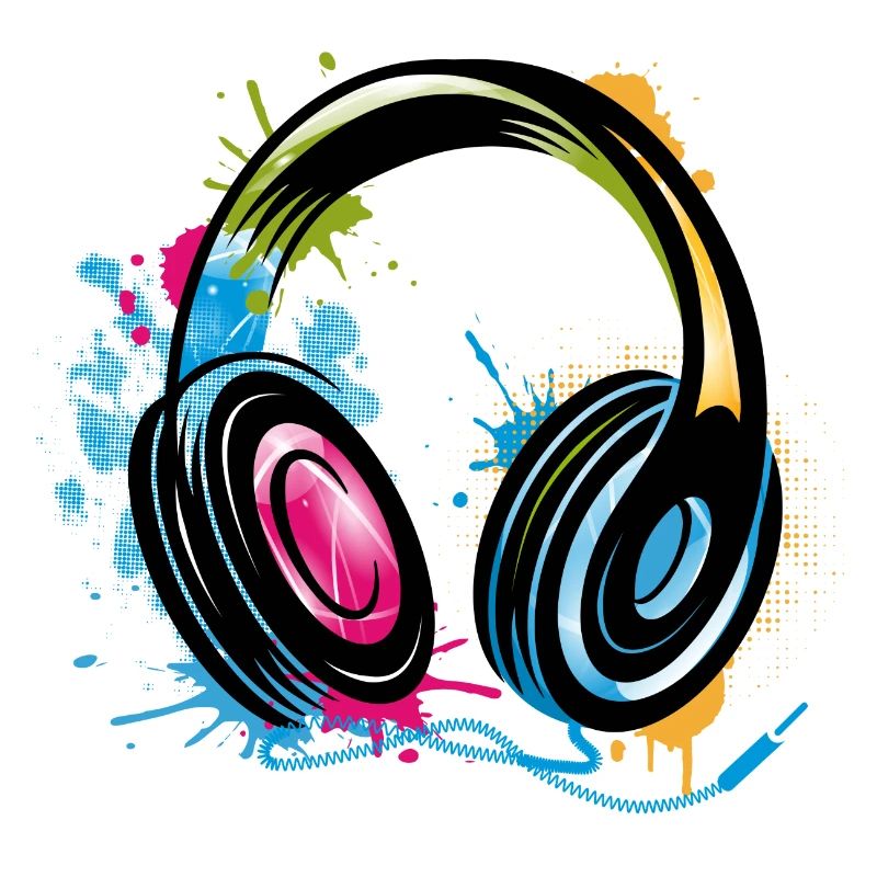 bunter Graffiti Kopfhörer