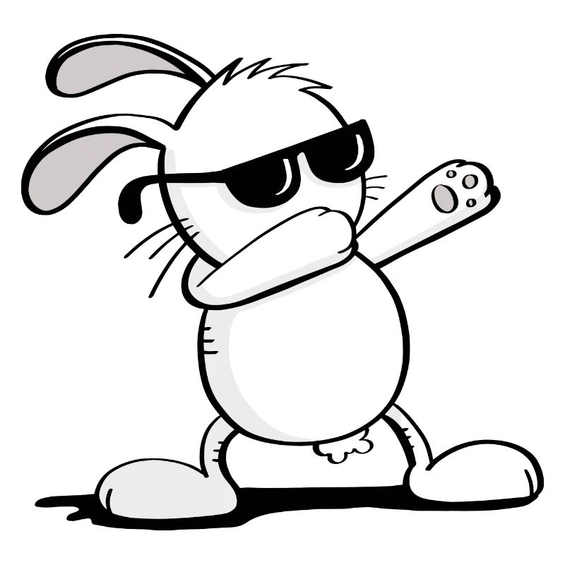 Cool Dab Dance Bunny - Dabbing Easter Bunny