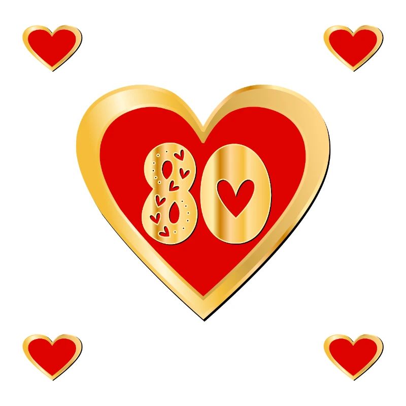 80. Geburtstag Eighty Heart