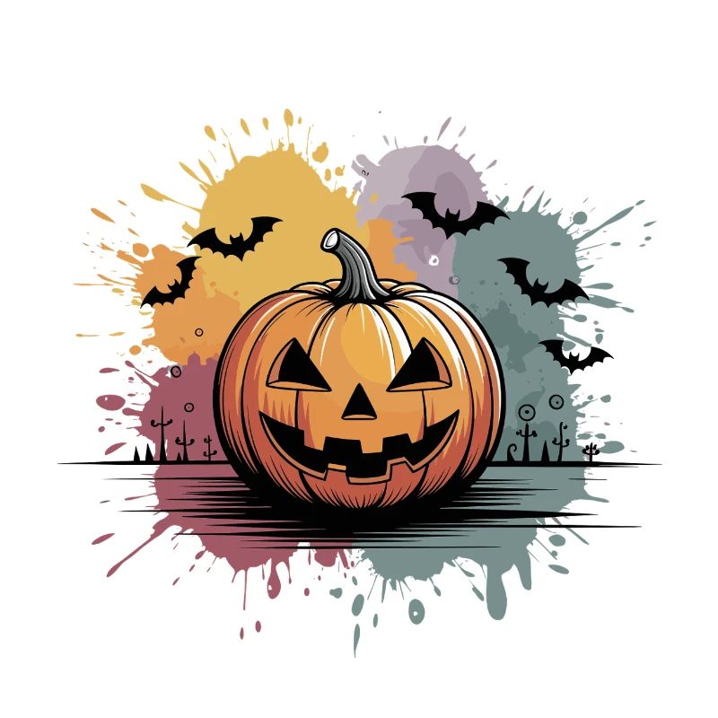 Halloween pumpkin lantern with face design