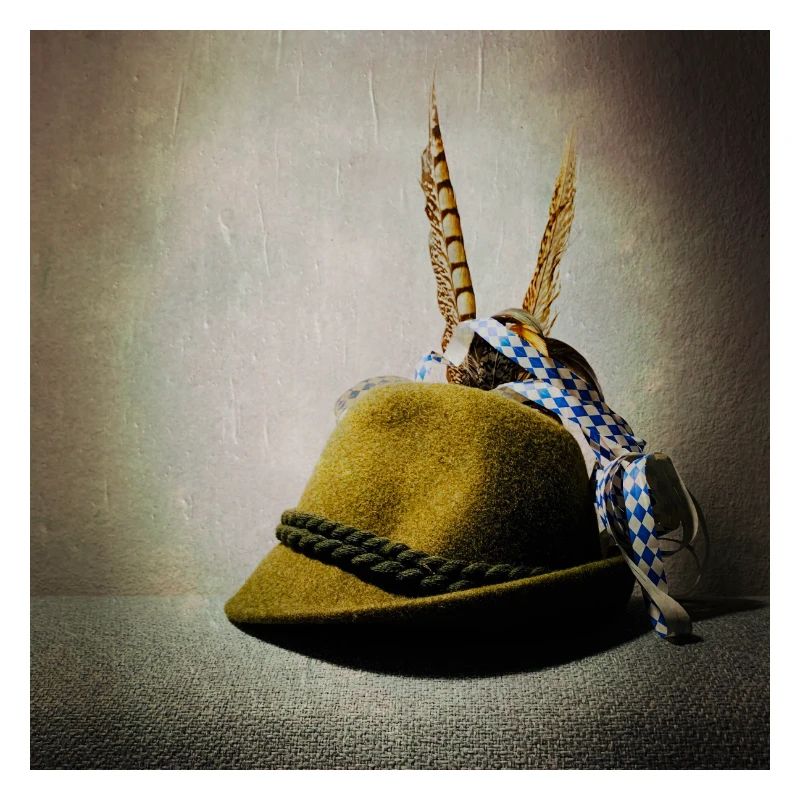 Alpine hat with feather band