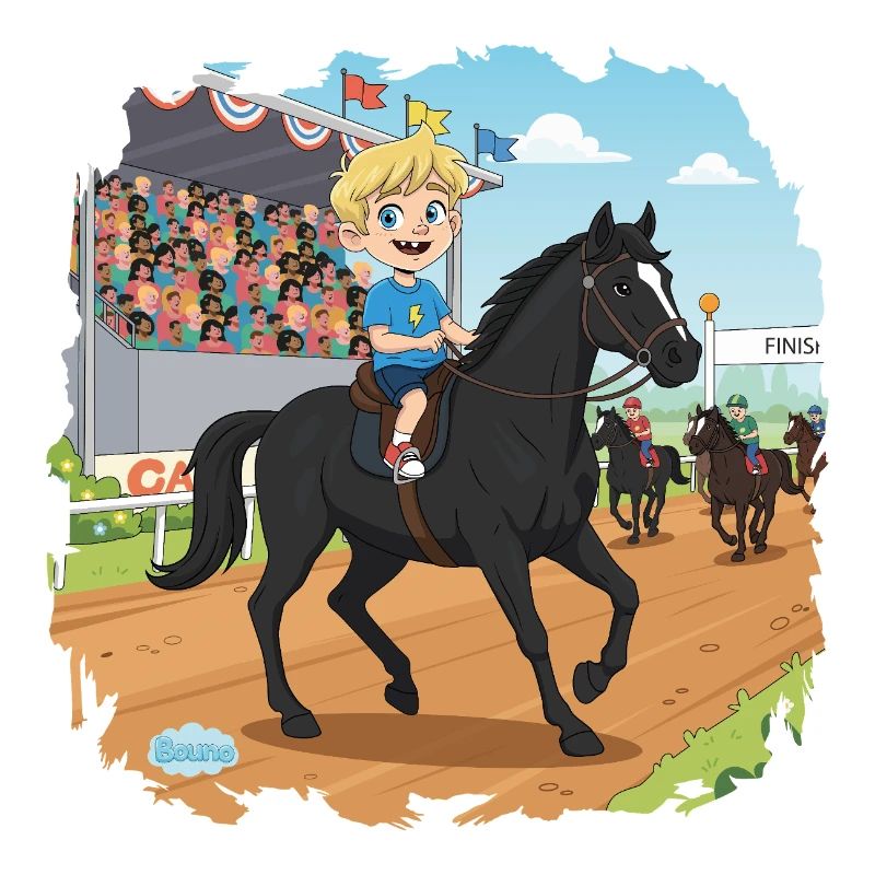 Bouno reitet ein Pferd - Kleiner Reiter Comic