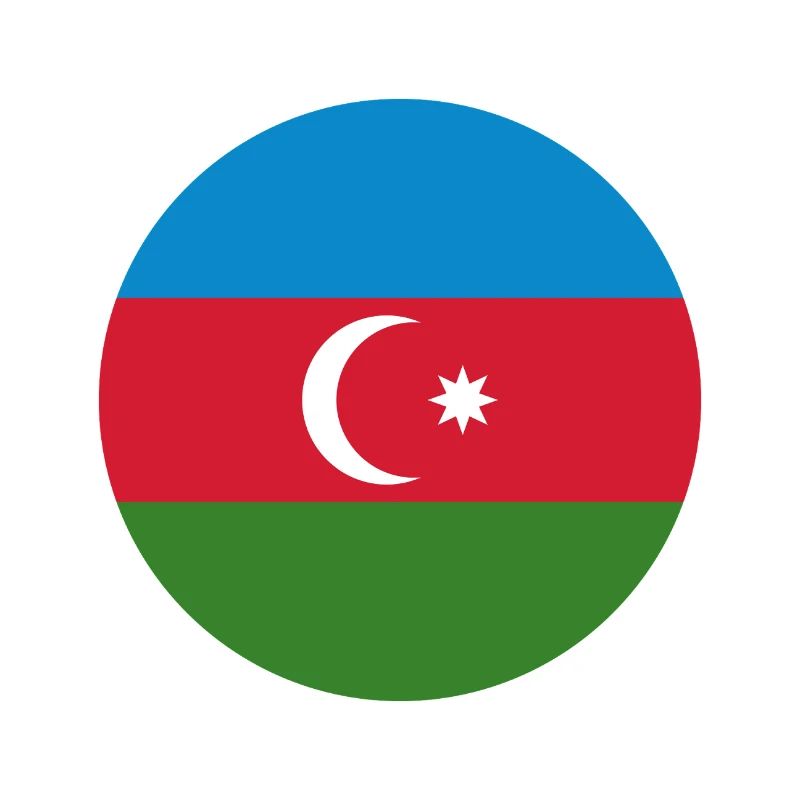 Drapeau rond de l’Azerbaïdjan