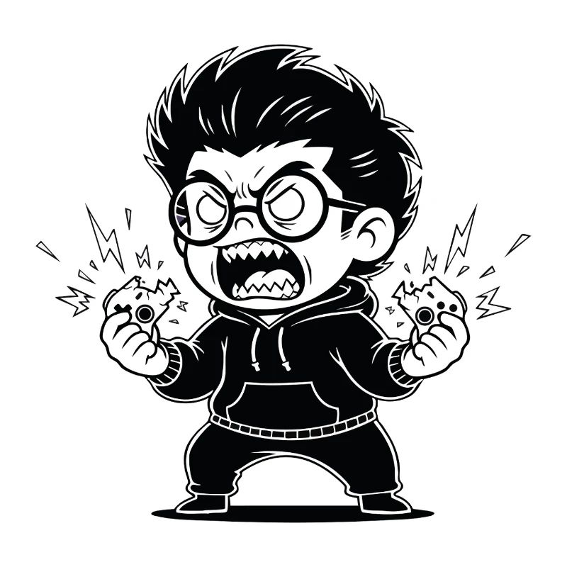 Gamer Anger Controller Zerbrochene Wut