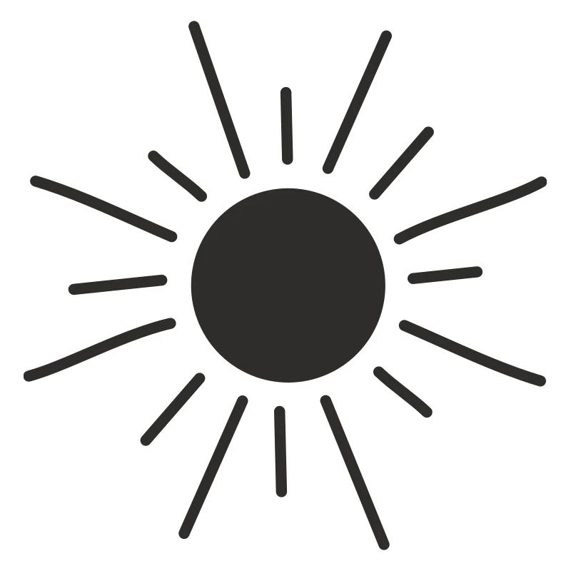 Soleil tiré joyeusement