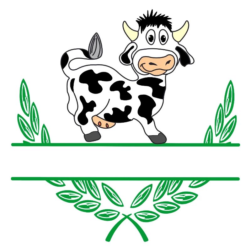 Cow Laurel Wreath with Namespace