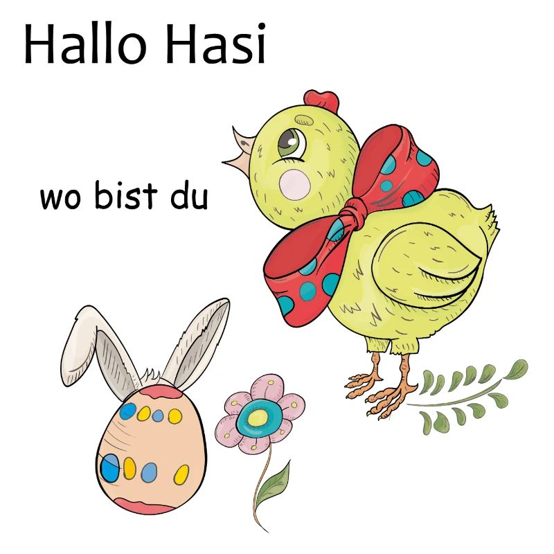 Easter chicken with bow