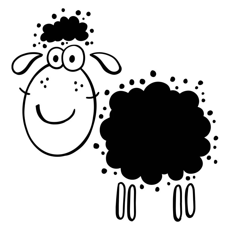 Wolliges Schaf - Schafe - Schäfchen - Comic