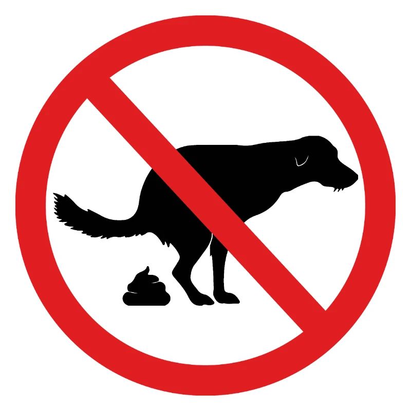 Signe Les chiens ne font pas caca Interdit Drôle de caca de chien